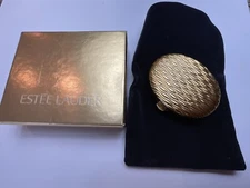 Vintage Estée Lauder Waves Of Gold Powder Compact