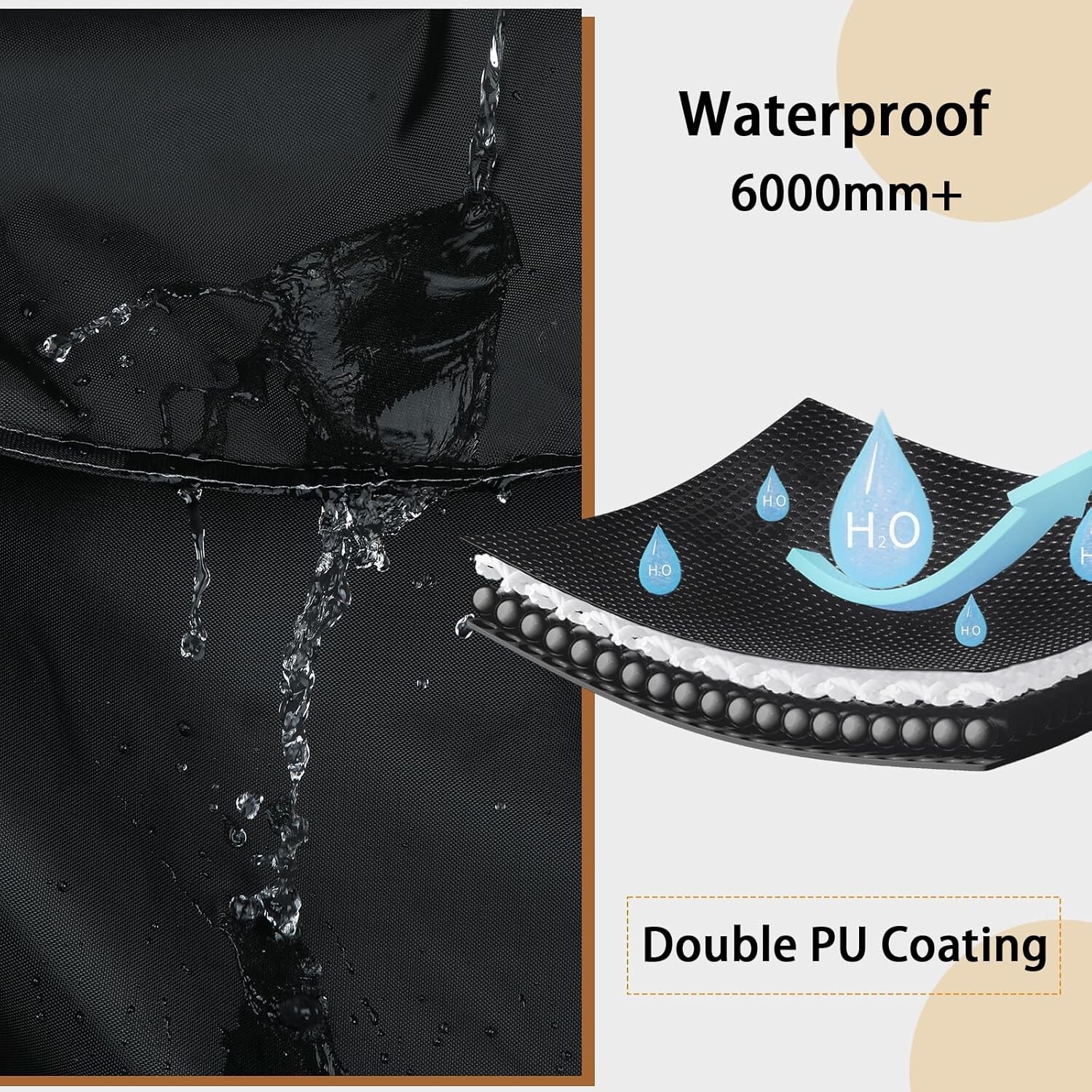 Heavy Duty Bike Cover for 1, 2 Bikes, Waterproof Bicycle Cover with Lock Holes