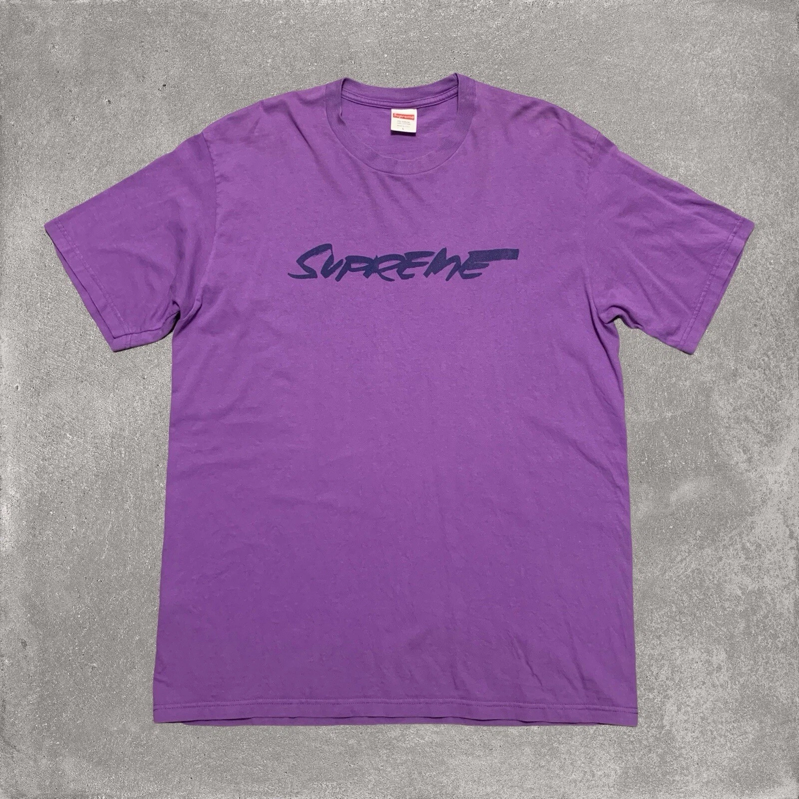 T shirt violet Supreme Large Futura Logo 2020