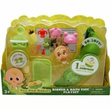 Pea Pod Babies Twenty Five Piece Dinner and Bath Time Playset - Collectible Leo