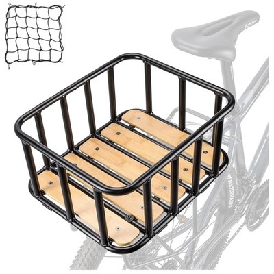Fahrradkorb Gepäckträger Fahrradkorb Hinterraum  Holzboden
