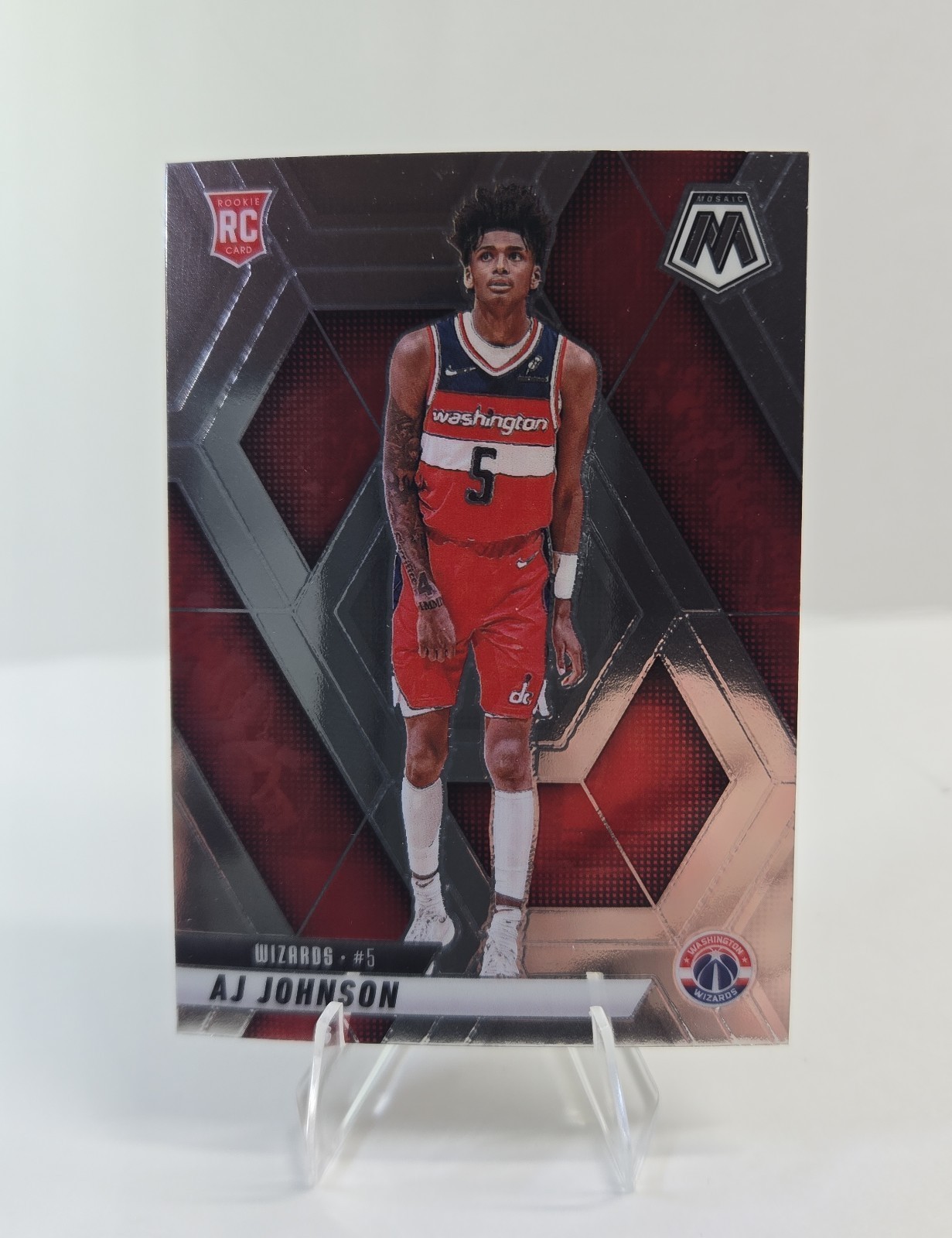 2024-25 Panini Mosaic - Rookies AJ Johnson #215 Silver Prizm (RC)