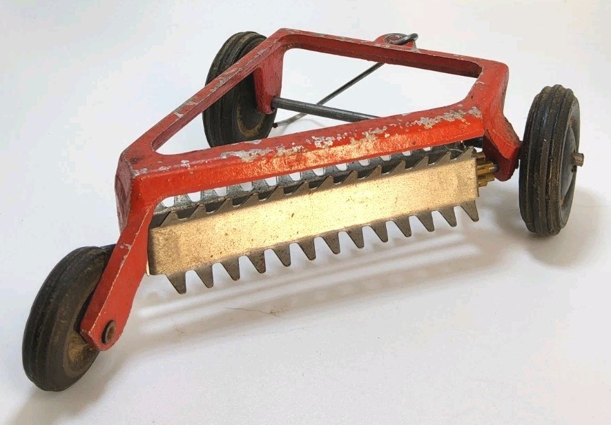 Vintage Cast Farm Implement Toy - Slik No. 9813 Side Delivery Rake