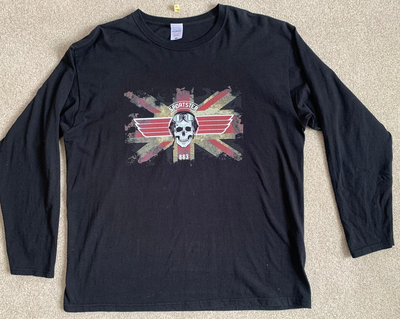 Harley Davidson Bespoke  sleeved T Shirt.   XL  100percent cotton. perfect cond.  RARE
