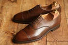 Crockett & Jones Connaught Brown Leather Oxford Shoes UK 8 E US 9 EU 42