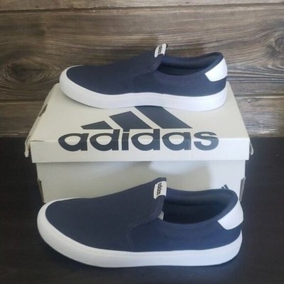 New Adidas Vulc Raid3R Skate Slip On Navy Blue Laceless Shoes Unisex Casual