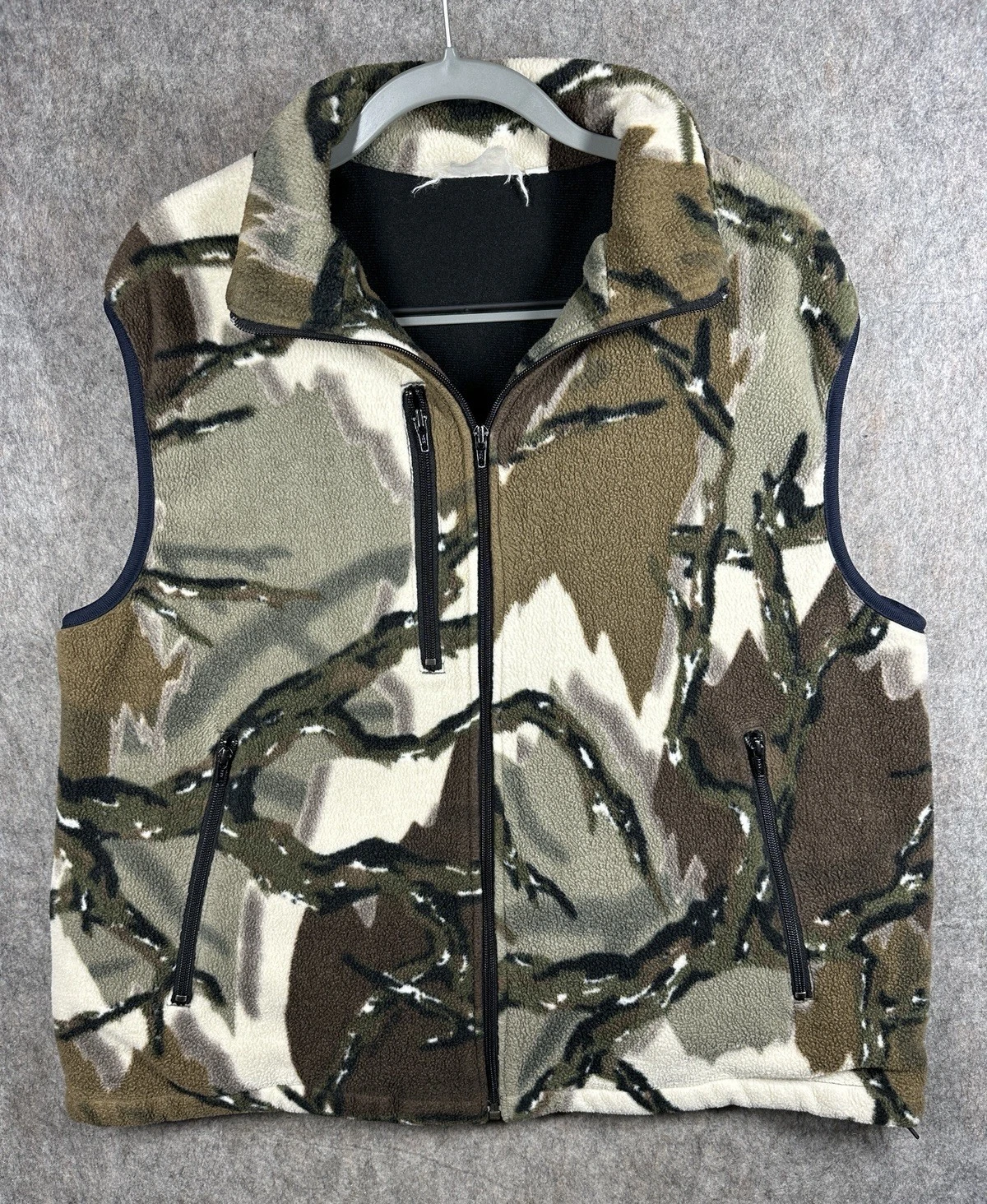 Vintage Predator Camo Fleece Vest Mens Large Brown Deception Hunting Full Zip
Opens in a new window