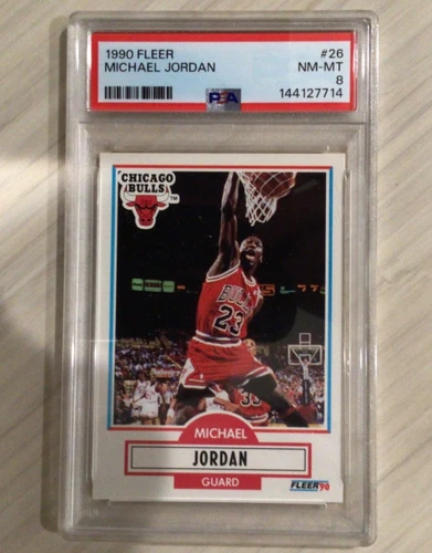 1990-91 Fleer - Michael Jordan #26 Black Line Above Biographical Information