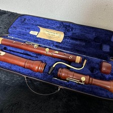 YAMAHA YRB-42 Wooden Bass Recorder Baroque Instrument with Case