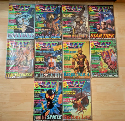 10x Power Play Jahrgang 1992 - Spiele Magazin - Retro '92 Videospiel PowerPlay