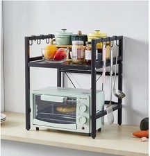 Freestanding Kitchen Cabinet Shelf Wire Rack Extendable Storage Organizer