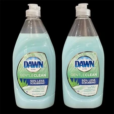 RARE Dawn Ultra Gentle Clean Aloe & Sage Scent Dishwashing Liquid Lot Of 2