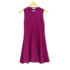 Red Valentino Fit and Flare Purple Knit Sleeveless Mini Dress