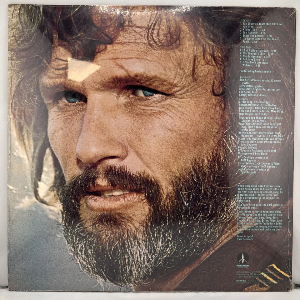 Sealed 1976 Kris Kristofferson Surreal Thing Country Stereo LP Vinyl Record - Image 2 of 4