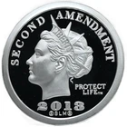 2013 Norfed $25 Second Amendment 1/2 oz .999 Silver Coin Half Liberty (Buds Gun)
