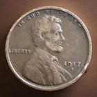 1917-S Mint Error “Tiger Streak” LINCOLN WHEAT CENT #2221