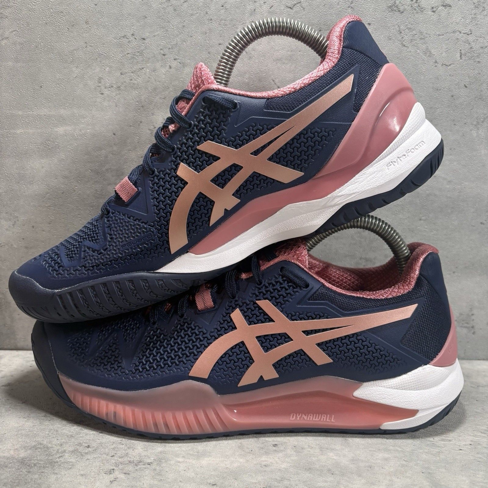 NEW ASICS Gel Resolution 8 Womens Size 8 Shoes Blue Pink Sneakers Tennis thumbnail 4