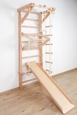 Spalliera con accessori, scivolo colorato e triangolo bambino – Fitness casa