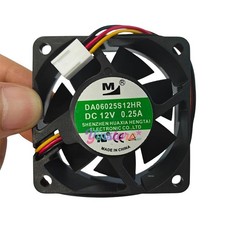 1 pc. New DA06025S12HR Inverter Cooling Fan 6025 DC12V 0.25A 6CM 3Pin