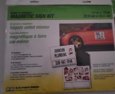 HY-KO Make-It-Yourself Magnetic Sign Kit. Advertise Business.Item # KIT-MAG1. .