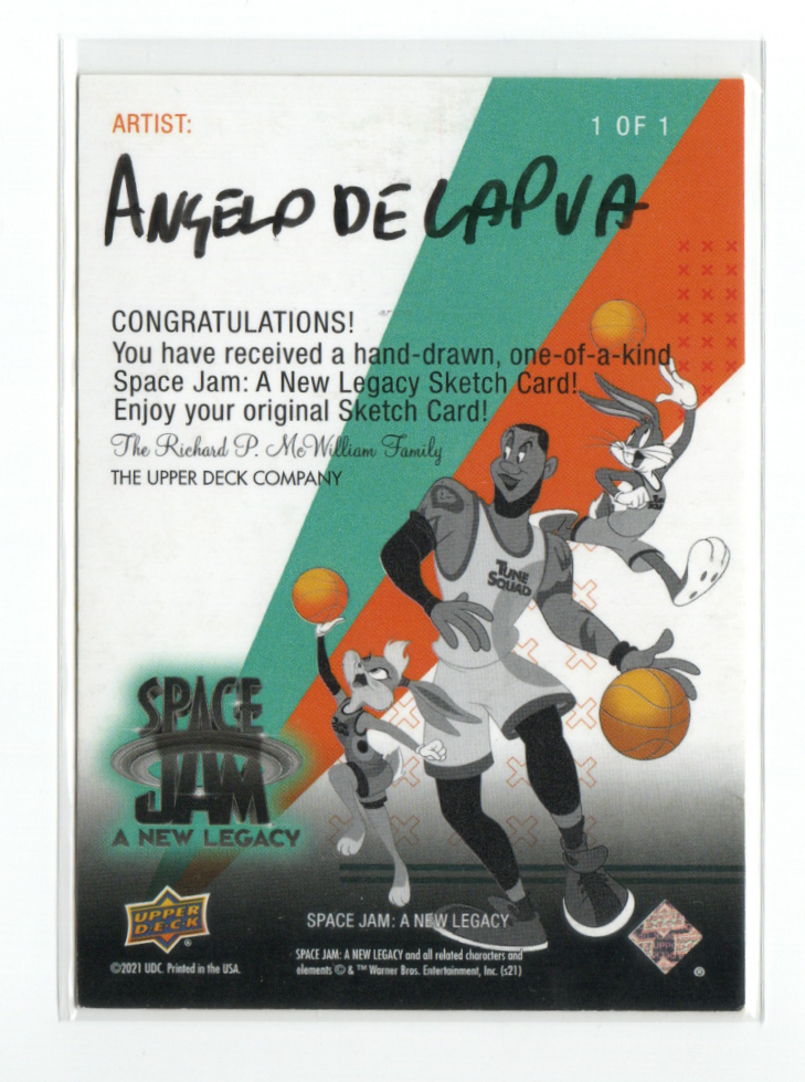 Space Jam A New Legacy Artist Sketch Card 1/1 Angelo De Capua