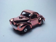 MODEL MOTORING T-JET CANDY PEACH PLATED WILLYS HO SLOT CAR BODY. NEW