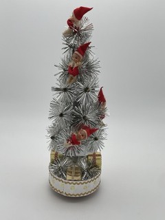 Vintage Retro 21” Mid Century Musical Revolving Christmas Tree Japan Jingle Bell