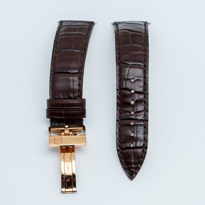 Genuine Frederique Constant 20mm Leather Band Strap Deploy Clasp Steel/Rose Gold