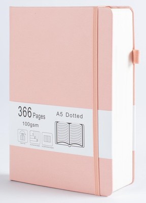 Thick Bullet Notebook with 366 Numbered Pages, A5 Dotted Journal for Writing ...