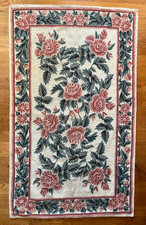 Chain Stitched French Aubusson Rug in Cream, ...
