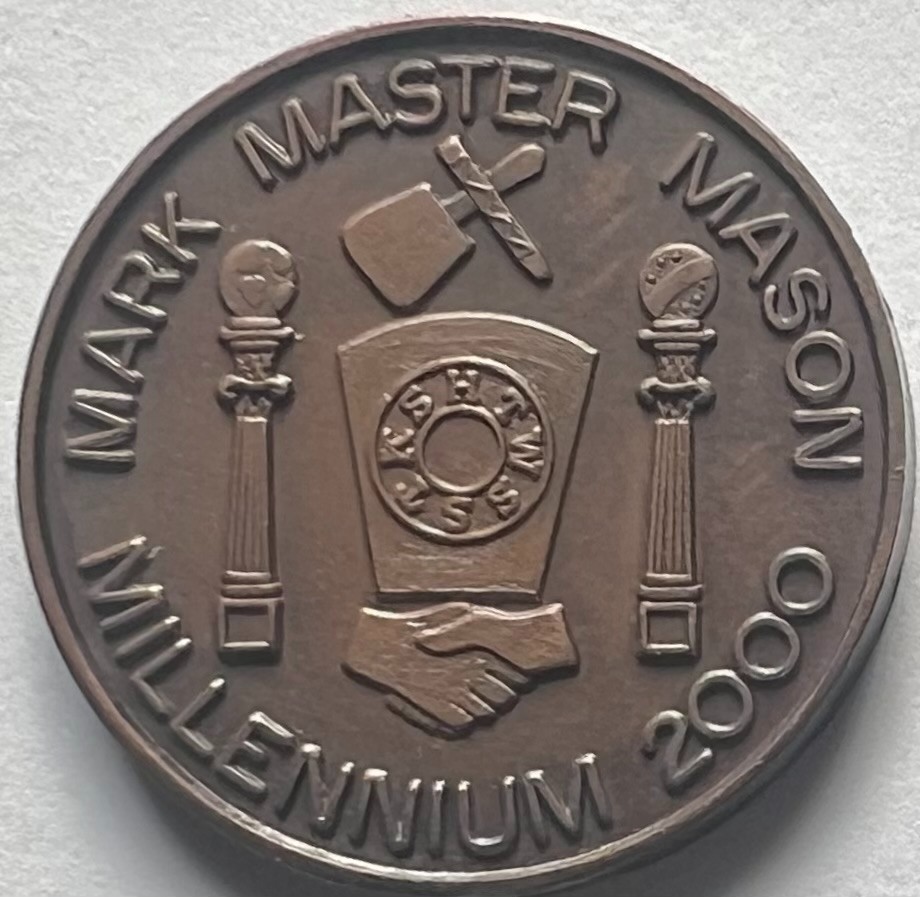 SCOTTISH MASONIC TOKEN ST FERGUS No.466 MILLENIUM 2000 COIN PENNY M.M.M ...