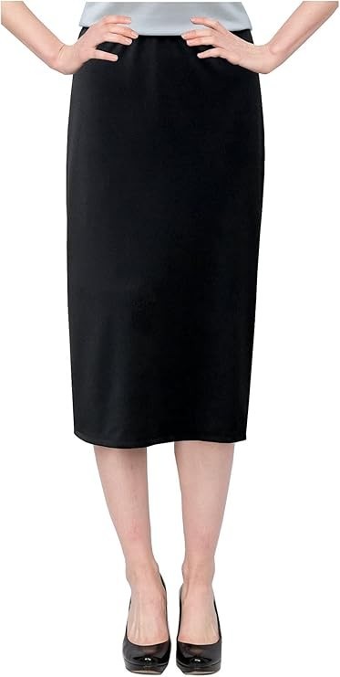 Women's Basic Modest 26" Below the Knee Stretch Knit Straigh