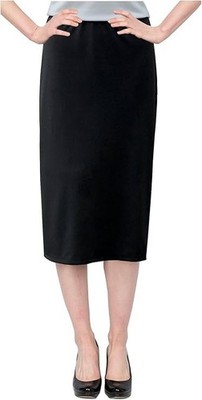 Women's Basic Modest 26'' Below the Knee Stretch Knit Straight Skirt -Made in USA