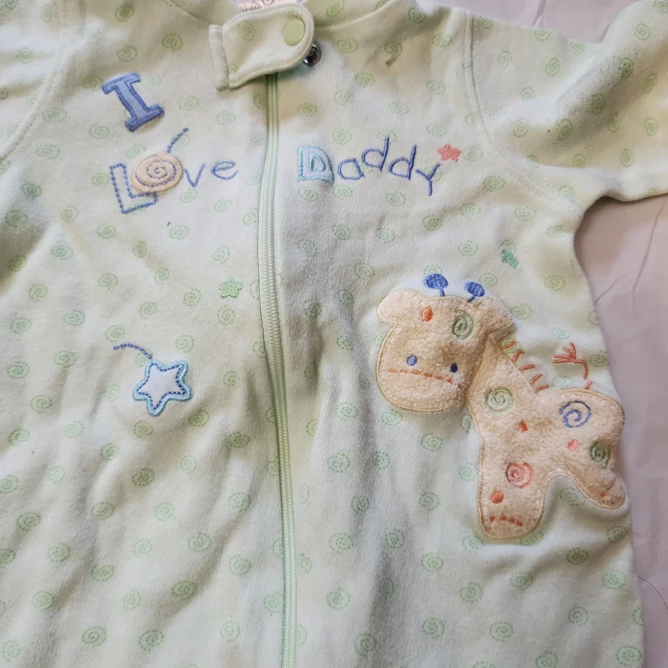 Jirafa recién nacida I Love Daddy dormir vintage retro años 2000 Y2K bebé 0-3 meses Foto 2 de 4