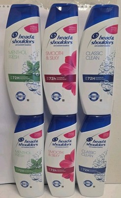 Head & Shoulders Shampoo 400ml, Menthol, seidig glatt Classic Clean x 3 oder 6