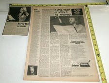 HARRY NILSSON Vintage Original 2 pc Lot UK Newspaper Clippings 1973 Pop Rock HARRY NILSSON Vintage Original 2 pc Lot UK Newspaper Clippings 1973 Pop Rock