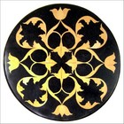 2'x2' Black Marble Coffee Dining Table Top  Inlay antique  Home Decor Art