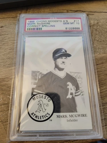 1985 Chong Modesto A's #17 MARK McGWIRE Minor League - Graded  PSA 10