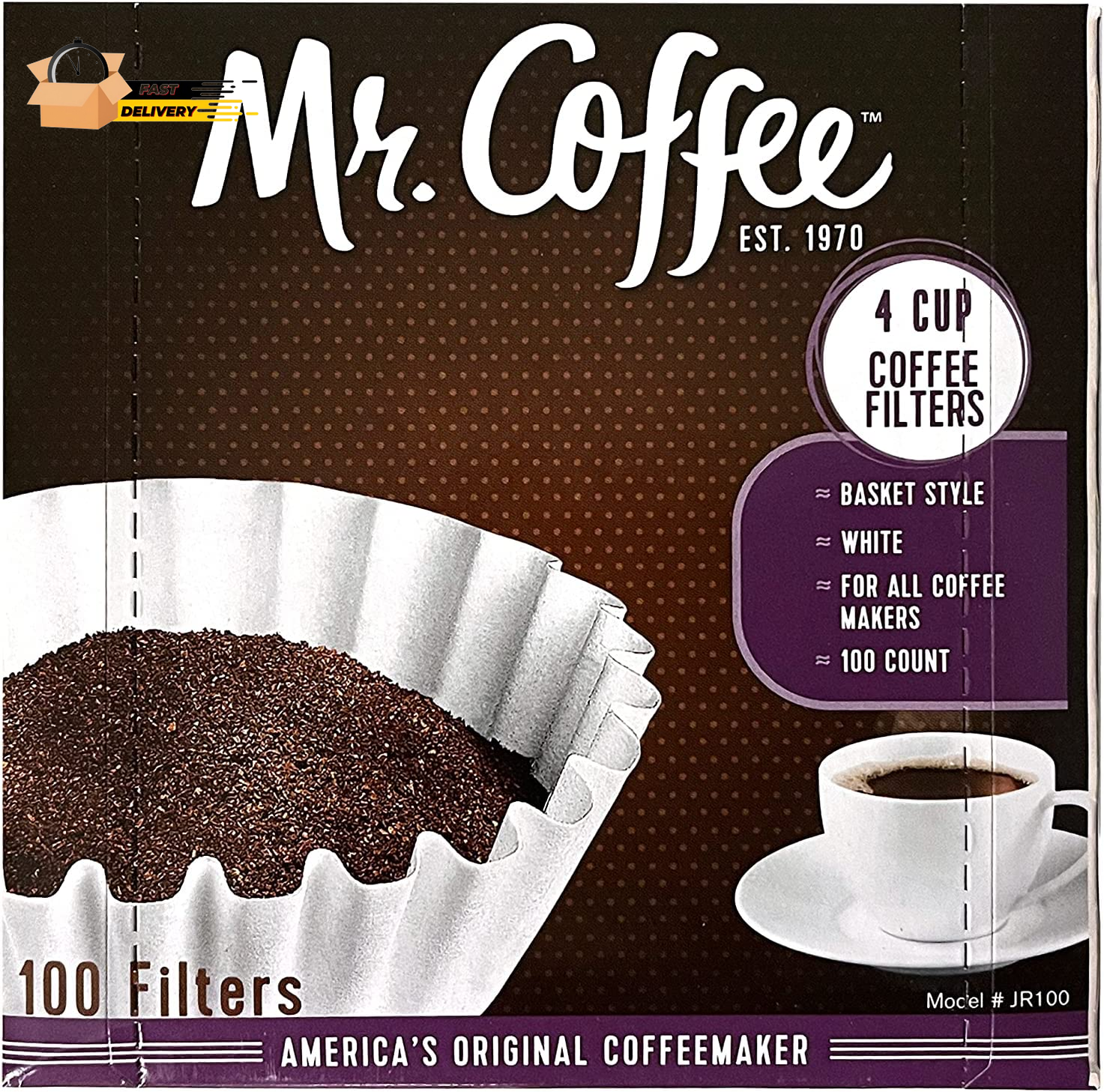 100-Pack 4-Cup Basket Coffee Filters for Perfect Brews