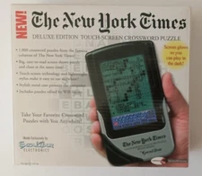 Excalibur New York Times Deluxe Edition Touch Screen Crossword Puzzle EUC!