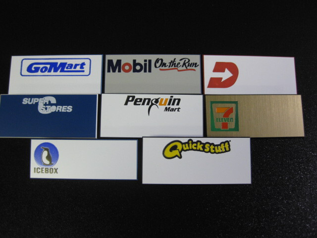 Convenience Grocery Store Name badge lot!  7-11 DASH IN PENGUIN GOMART ICEBOX!