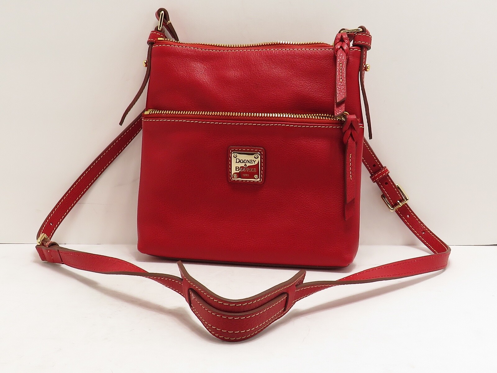 DOONEY BOURKE RECTANGULAR SHOULDER HANDBAG RED/PI… - image 1