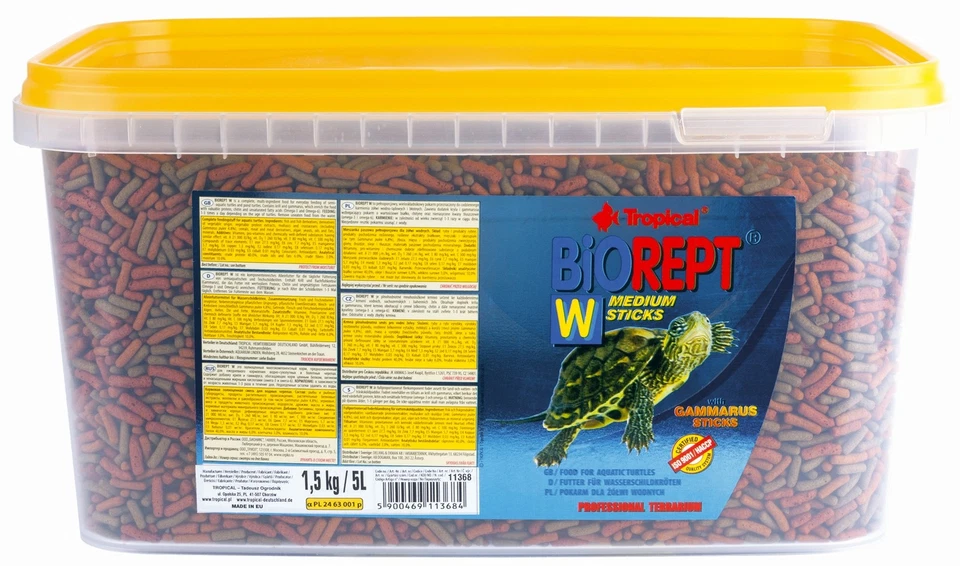 TURTLE & TERRAPIN FOOD Mix Sticks Aquatic, Water Turtle Food TROPICAL BIOREPT W