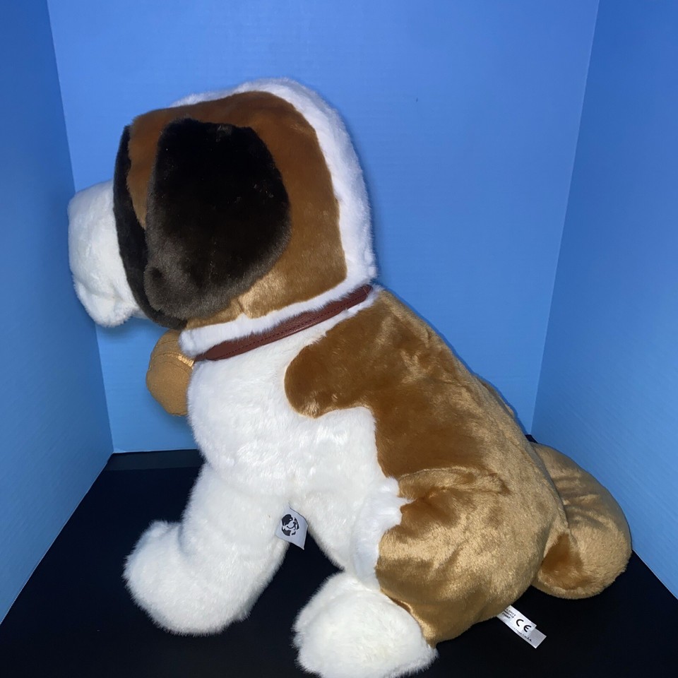 Toys by Daphne Plush Dog Saint Bernard Puppy Barrell 20" Large