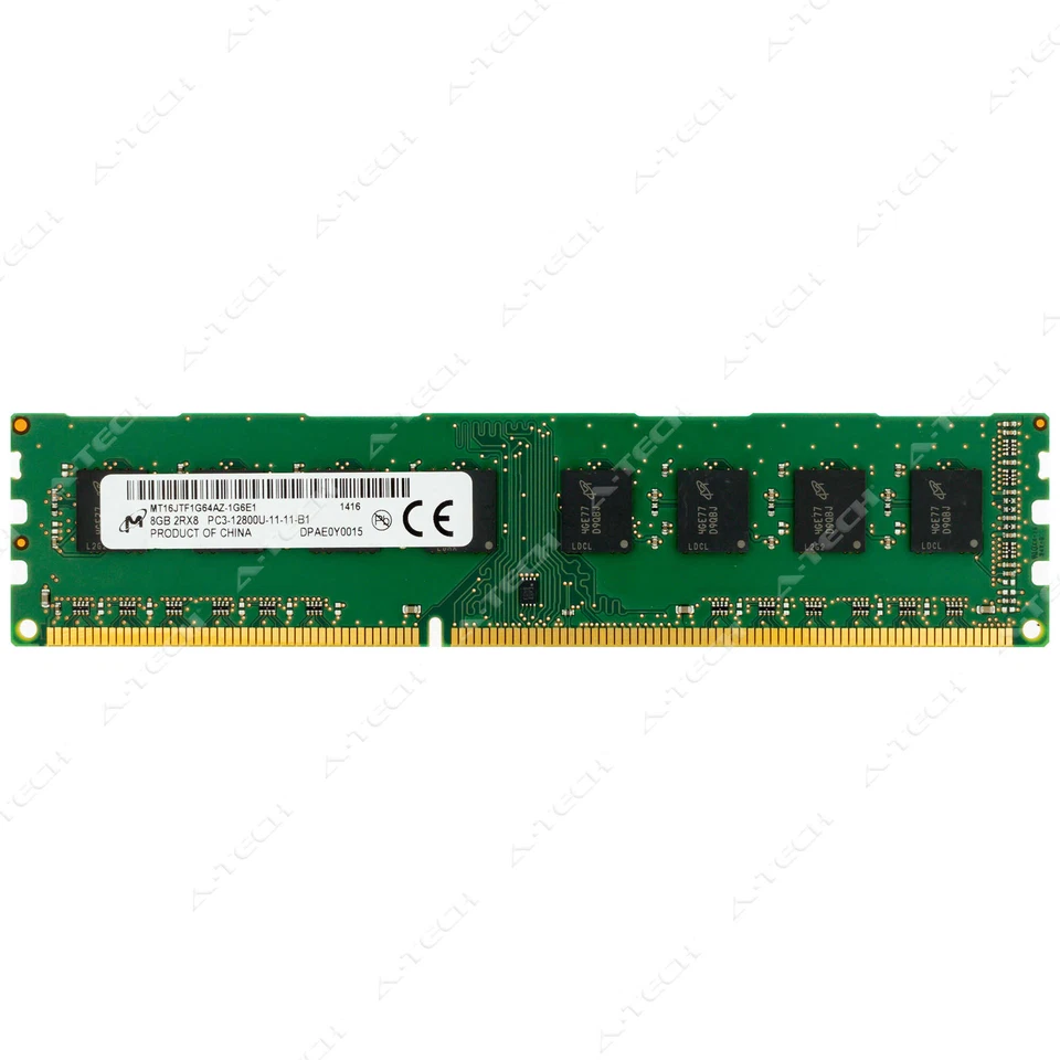 Micron 8 GB DDR3 1600 MHz PC3-12800 DIMM memoria RAM de escritorio (MT16JTF1G64AZ-1G6E1)