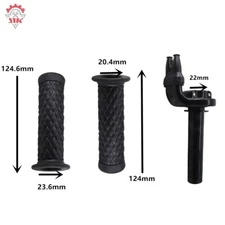 Black Motorcycle Twist Throttle Handle Grip Handle Bar for Dirt Pit Bike