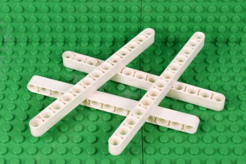 LEGO Technic LIFTARM WHITE (pack of 4) 13L 13-holes mindstorm nxt beam NEW  - Afbeelding 1 van 1