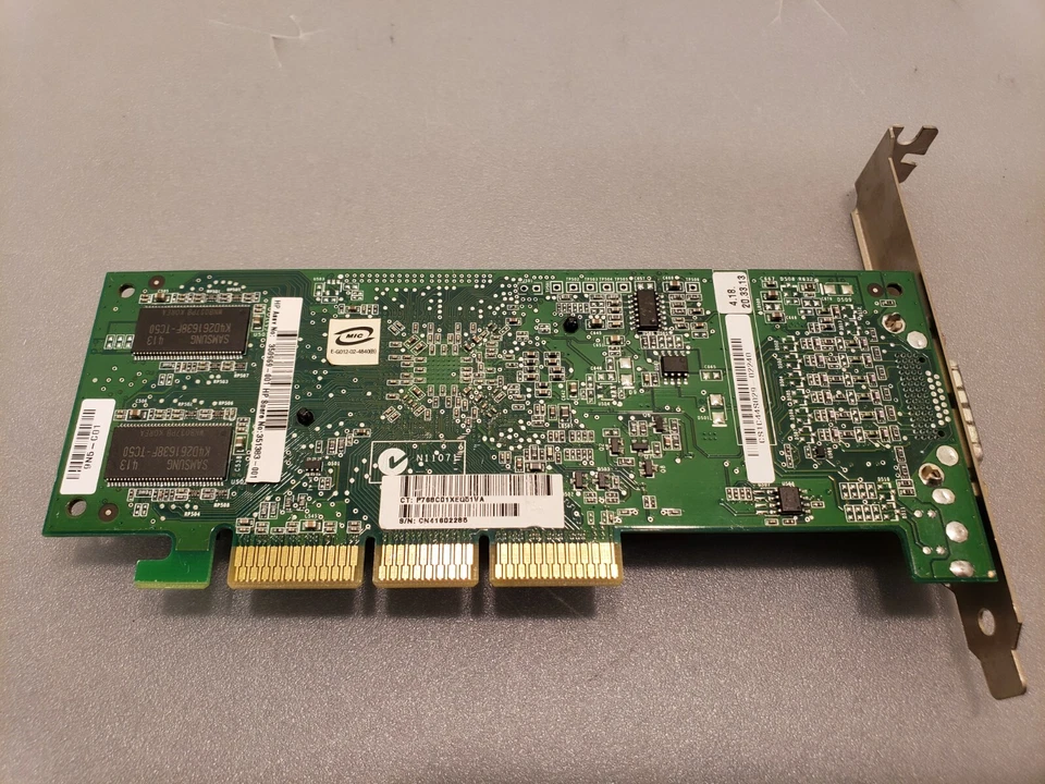 Vintage Nvidia GeForce P118 HP 351383-001 Video Graphics Card AGP ** Tested - Image 3 of 3