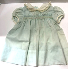 Vintage Children's Original Polly Flinders Hand Smocked Floral 18 mo. Dress