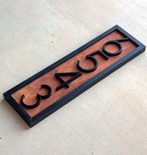House Numbers, Address Numbers, Modern House Numbers, Personalized Wood Sign02 - Picture 3 of 11